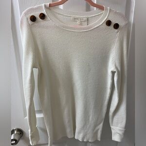 Bohme Waffle Knit Shirt with Shoulder Button Details XS